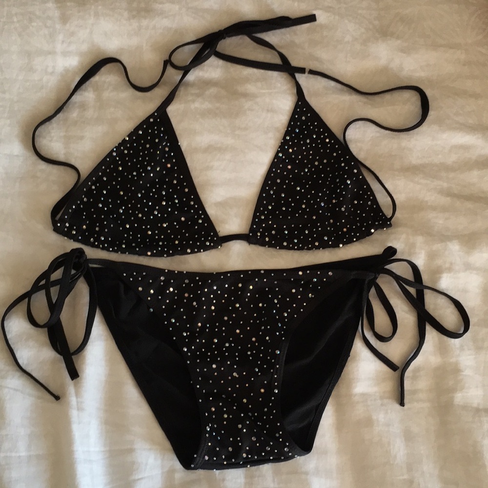 Black Bikini with Sparkles Size Small